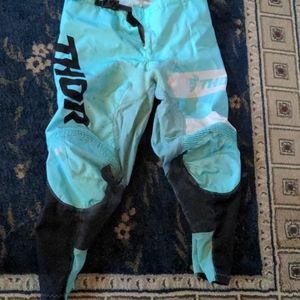Thor teal moto pants size 36 mx pants